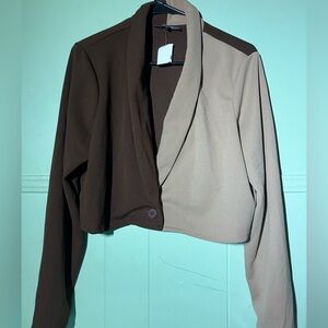 New two shade brown blazer